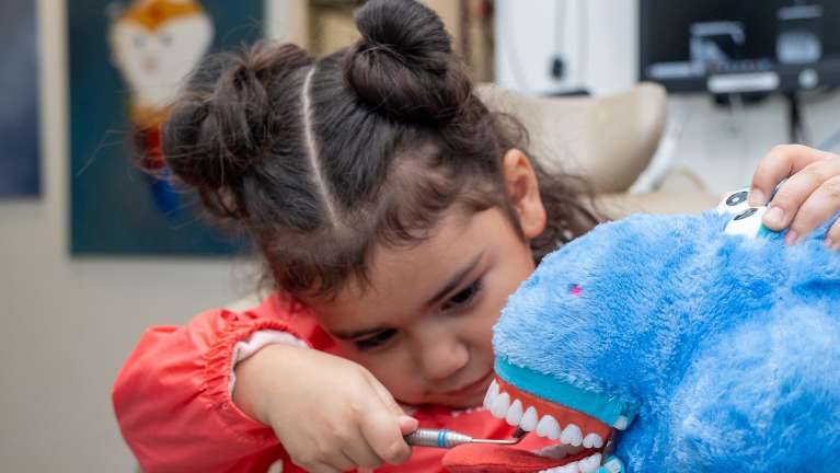 Young girl waiting to see a pediatric sedation dentist in Fort Worth,Texas