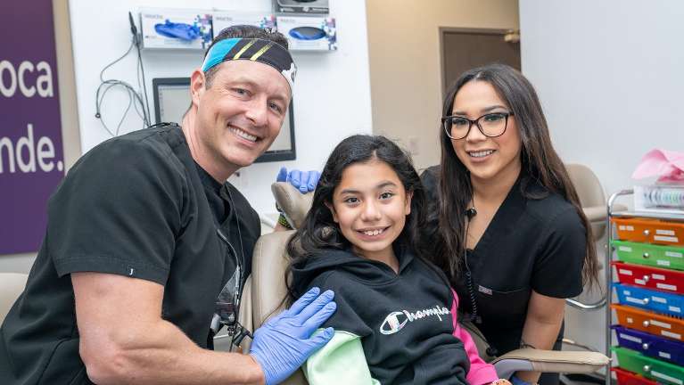 Picture of dentist and dental assistant in Fort Worth Texas after completing sedation dentistry.